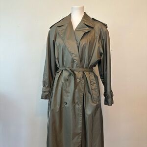 Vintage Chiango by Fleet Street Olive Green Trench Coat